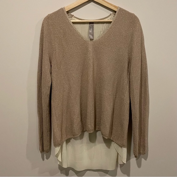 Layered Sweater with Pleated Detail - Picture 1 of 3